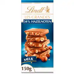 Albert Heijn Lindt Les grandes melkchocolade hazelnoot aanbieding
