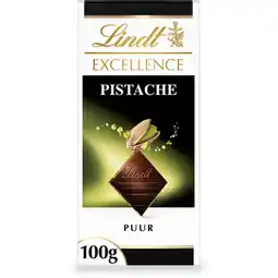 Albert Heijn Lindt Excellence reep pure chocolade pistache aanbieding