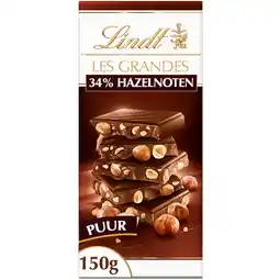 Albert Heijn Lindt Les grandes pure chocolade hazelnoot aanbieding