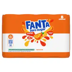 Albert Heijn Fanta Orange zero sugar 8-pack bel aanbieding