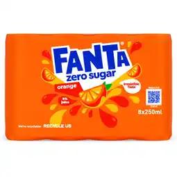 Albert Heijn Fanta Orange zero sugar 8-pack bel aanbieding