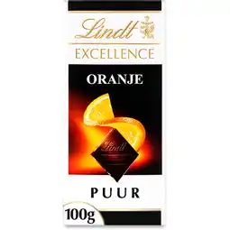 Albert Heijn Lindt Excellence sinaasappel pure chocolade aanbieding