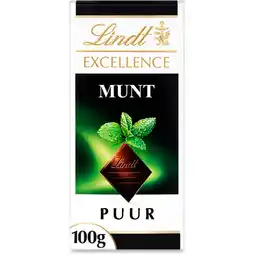 Albert Heijn Lindt Excellence munt pure chocolade aanbieding