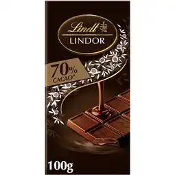 Albert Heijn Lindt Lindor reep 70% pure chocolade aanbieding