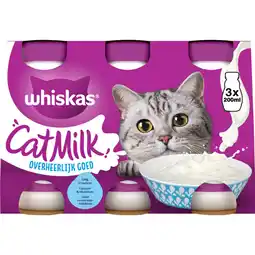 Albert Heijn Whiskas Kattenmelk 3-pack aanbieding