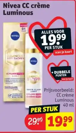 Kruidvat Nivea CC Crème Luminous aanbieding