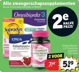 Kruidvat Alle zwangerschapssupplementen aanbieding