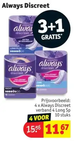 Kruidvat Always Discreet aanbieding