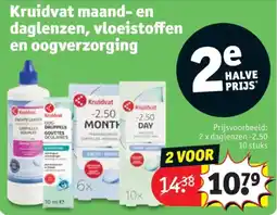 Kruidvat Kruidvat maand en daglenzen, vloeistoffen en oogverzorging aanbieding