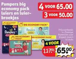 Kruidvat Pampers big economy pack Luiers en luierbroekjes aanbieding