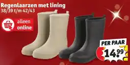 Kruidvat Regenlaarzen met Lining aanbieding