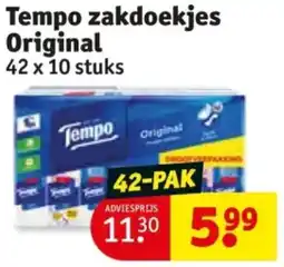 Kruidvat Tempo zakdoekjes Original aanbieding