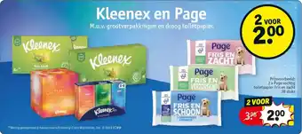 Kruidvat Kleenex en Page aanbieding