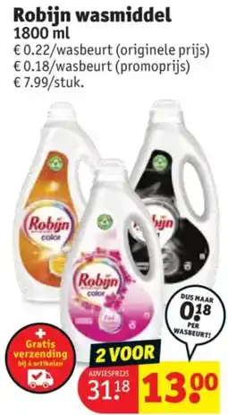 Kruidvat Robijn Wasmiddel aanbieding