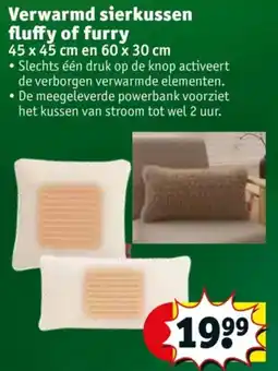 Kruidvat Verwarmd sierkussen fluffy of furry aanbieding
