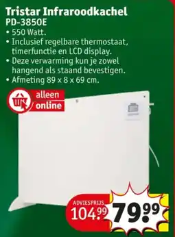 Kruidvat Tristar Infraroodkachel PD-3850E aanbieding