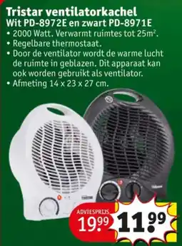 Kruidvat Tristar ventilatorkachel aanbieding