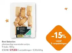 OKay Boni Selection plantaardige worstenbroodjes aanbieding