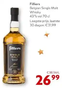 OKay Filliers Belgian Single Malt Whisky 43% vol aanbieding