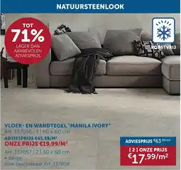 Zelfbouwmarkt Vloer- en wandtegel "manila ivory" aanbieding