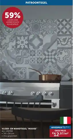 Zelfbouwmarkt Vloer en wandtegel "moose" aanbieding