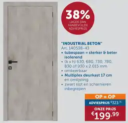 Zelfbouwmarkt Complete deuren "industrial beton" aanbieding