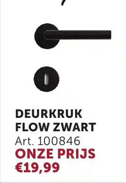 Zelfbouwmarkt Deurkruk flow zwart aanbieding