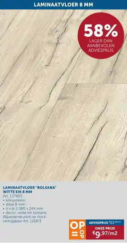 Zelfbouwmarkt Laminaatvloer "bolsana" witte eik aanbieding
