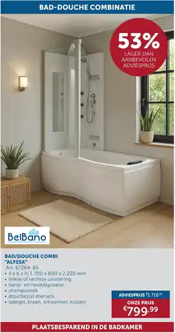 Zelfbouwmarkt Bad/douche combi "alyssa" aanbieding