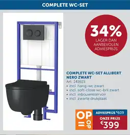 Zelfbouwmarkt Complete wc-set allibert nero zwart aanbieding
