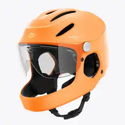 Decathlon Virgo Integral Mips Oranje - Integrale Urban-helm met vizier en achterlicht aanbieding