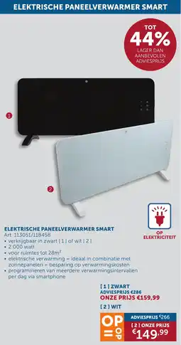 Zelfbouwmarkt Elektrische paneelverwarmer smart aanbieding