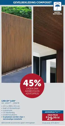 Zelfbouwmarkt Line up "liam" aanbieding