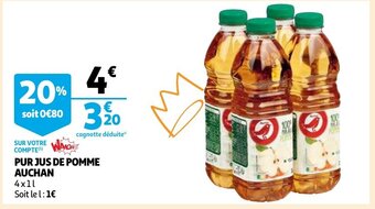 Auchan Pur jus de pomme auchan aanbieding