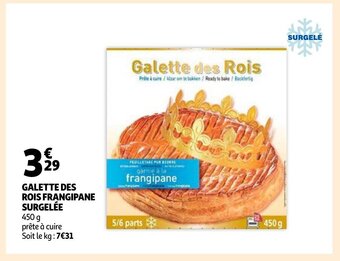 Auchan Galette des rois frangipane surgelee 450g aanbieding