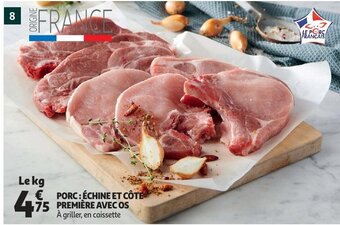 Auchan Porc: echine et cote premiere avec os aanbieding