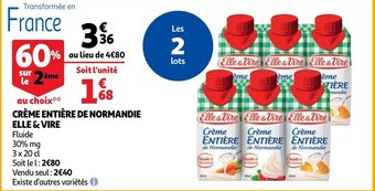 Creme entiere de normandie elle & vire