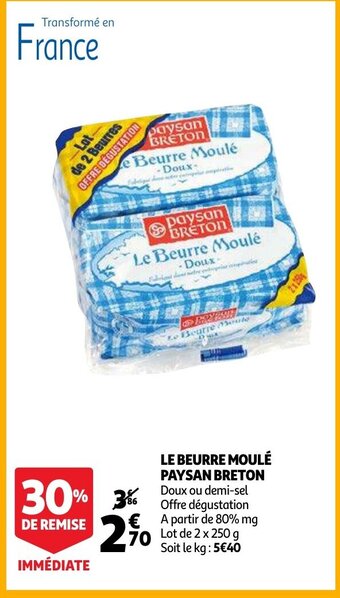 Auchan Le Beurre moule paysan breton aanbieding