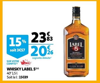Auchan Whisky label 5 aanbieding