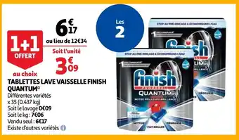 Auchan Tablettes lave vaisselle finish quantum aanbieding