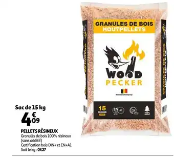 Auchan Pellets resineux aanbieding