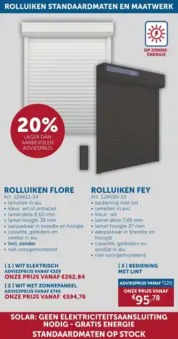 Zelfbouwmarkt Rolluiken flore bediening met lint aanbieding