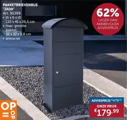 Zelfbouwmarkt Pakketbrievenbus "jada" aanbieding