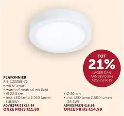 Zelfbouwmarkt Plafonnier aanbieding