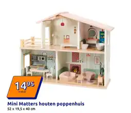 Action Mini Matters houten poppenhuis aanbieding