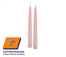 Action Led-dinerkaarsen aanbieding