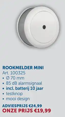 Zelfbouwmarkt Rookmelder mini aanbieding