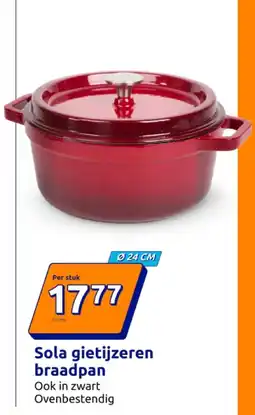 Action Sola gietijzeren braadpan aanbieding