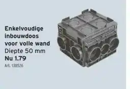 GAMMA Enkelvoudige inbouwdoos voor volle wand aanbieding