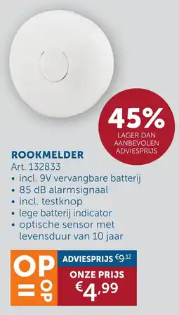 Zelfbouwmarkt Rookmelder aanbieding